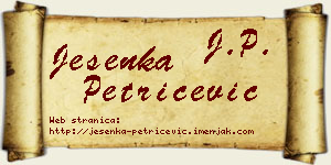 Jesenka Petričević vizit kartica